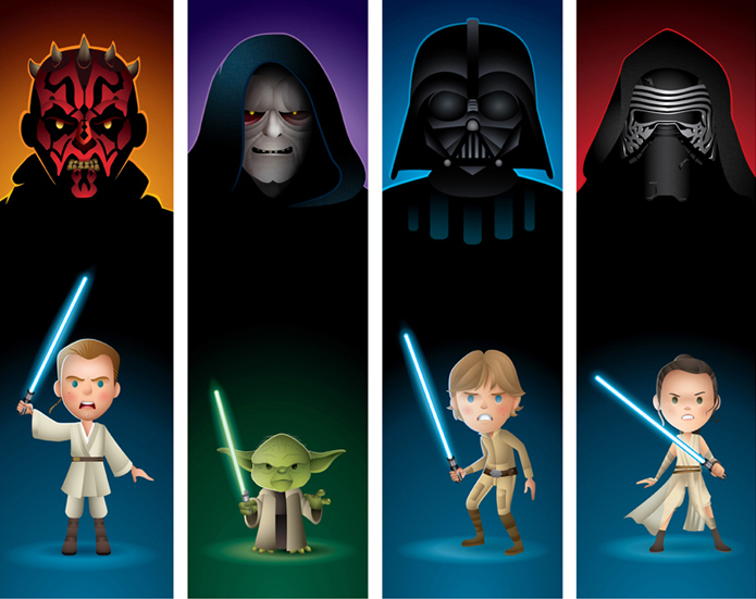 Personagens Star Wars by jerrod maruyama