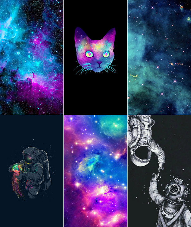 wallpaper galaxia galaxy para celular estilo Tumblr