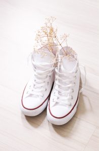All star branco cano alto